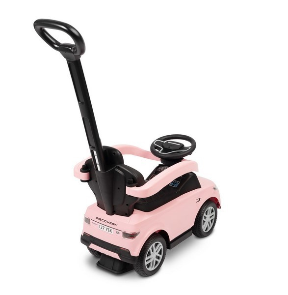 Masinuta copii, 3 in 1, cu maner de impins pentru parinti si bara de protectie, Land Rover Discovery Toyz, 321817, Roz [4]