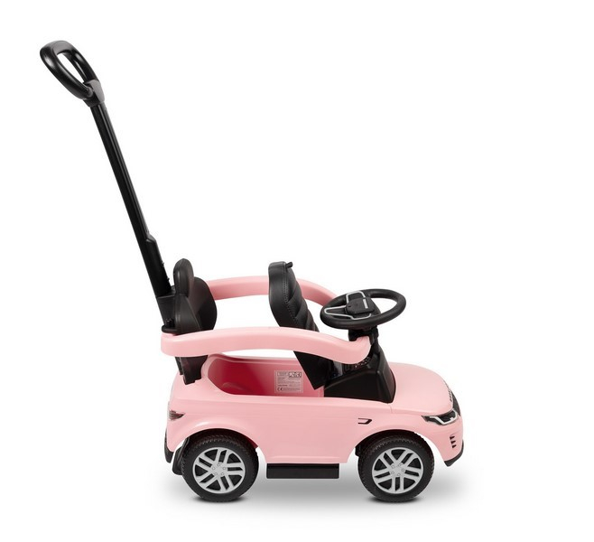 Masinuta copii, 3 in 1, cu maner de impins pentru parinti si bara de protectie, Land Rover Discovery Toyz, 321817, Roz [6]