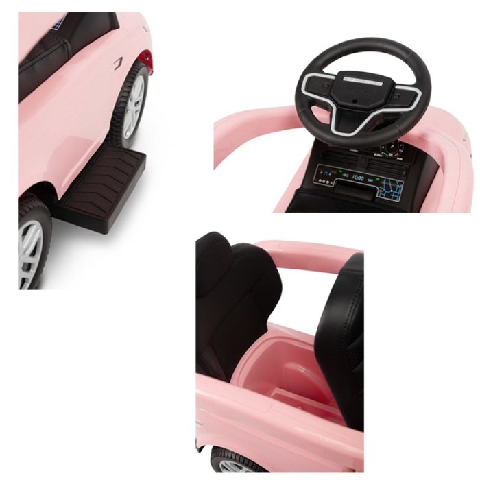 Masinuta copii, 3 in 1, cu maner de impins pentru parinti si bara de protectie, Land Rover Discovery Toyz, 321817, Roz [2]