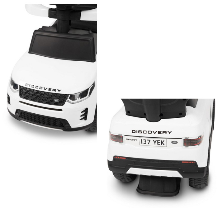 Masinuta copii, 3 in 1, cu maner de impins pentru parinti si bara de protectie, Land Rover Discovery Toyz, 321824, Alb [7]