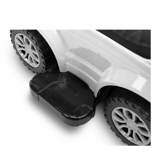 Masinuta copii 3 in 1, cu melodii, maner de impins pentru parinti si bara de protectie Toyz Sport Car 390031, Alb [8]