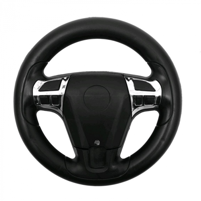 Masinuta pentru copii cu melodii, maner de impins pentru parinti si bara de protectie Baby Mix 45828, Negru [6]