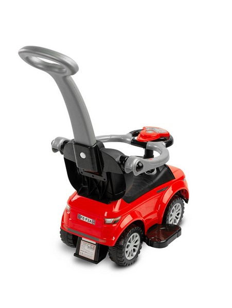 Masinuta copii, 3 in 1, cu maner de impins pentru parinti si bara de protectie, Sport Car Toyz, 390024, Rosu [3]