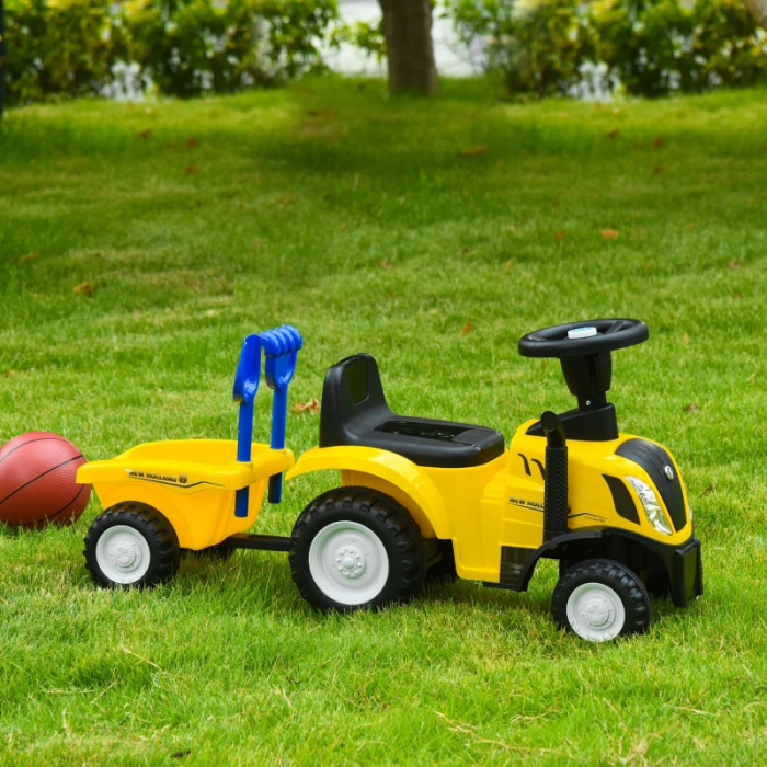Tractor cu remorca pentru copii Baby Mix HZ-658T, Galben [5]