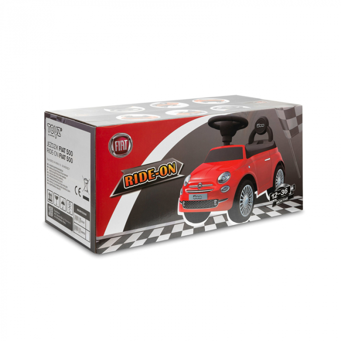 Masinuta Ride-on pentru copii, Toyz Fiat 500 White 388618, Alb [7]