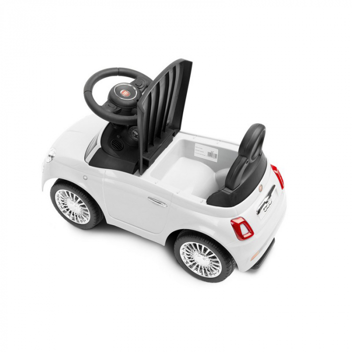 Masinuta Ride-on pentru copii, Toyz Fiat 500 White 388618, Alb [6]