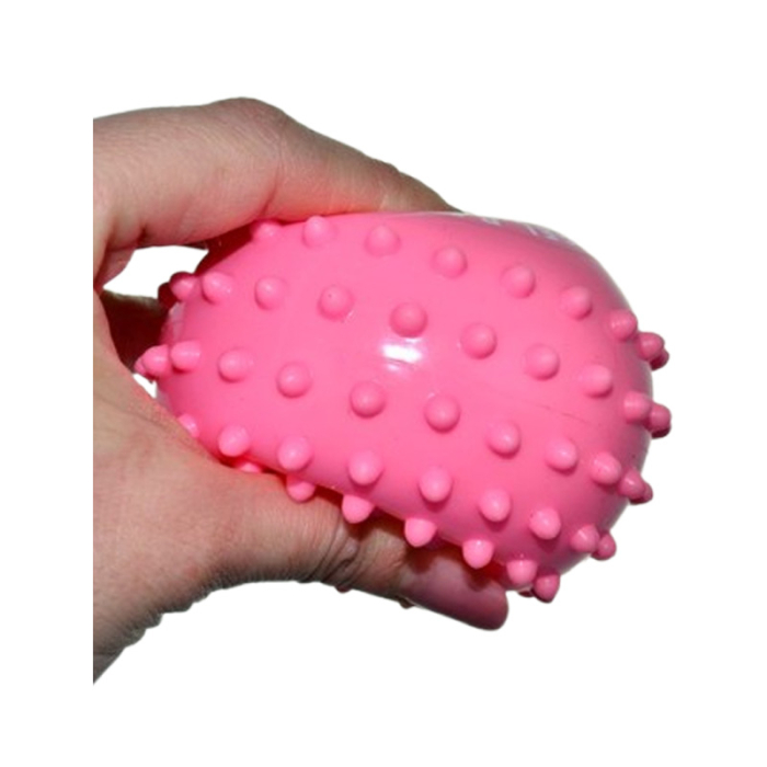 Jucarie antistres minge, din cauciuc moale, diametru 11,5 cm, pentru copii, Mini Junior M2011R, Roz [2]