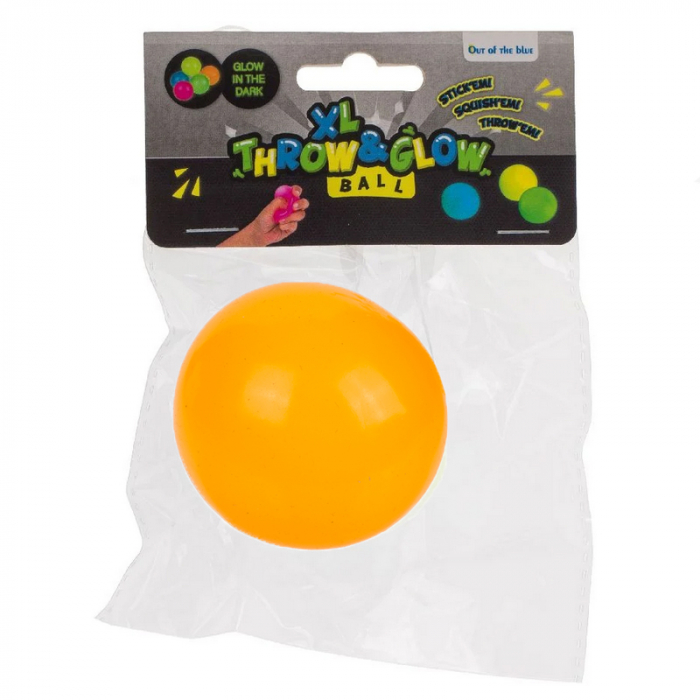 Minge antistres fosforescenta Throw&Glow Mini Junior 33502P, Portocaliu [2]