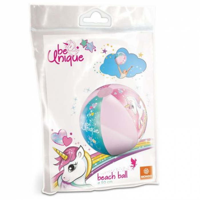 Minge de plaja 50 cm pentru fete unicorn Mondo 16779, Roz [2]