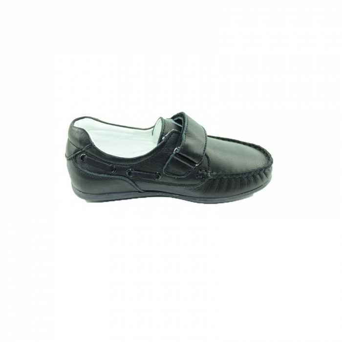 Mocasini din piele naturala pentru baieti Pinky Pinky PP15-35, Negru [2]