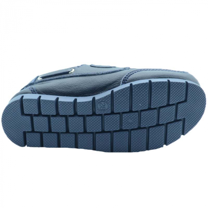 Mocasini din piele pentru baieti Mini Junior SO-05-30, Bleumarin [4]