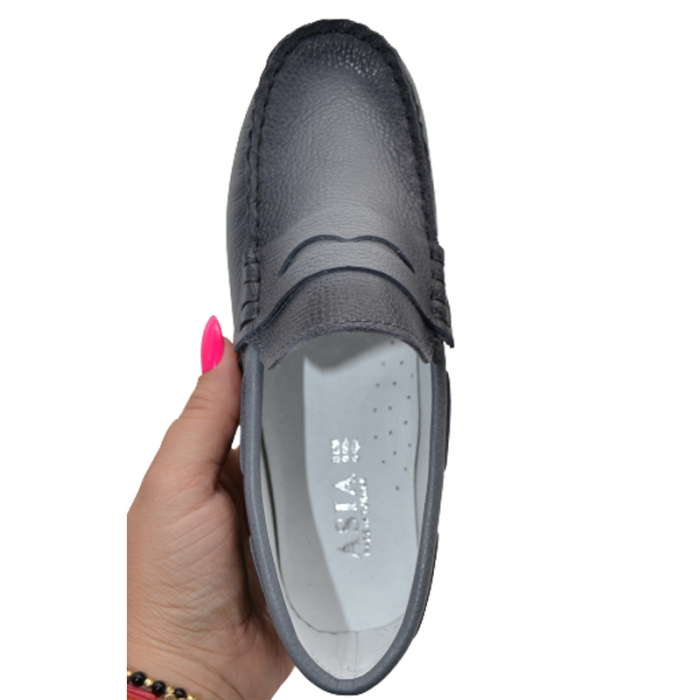 Mocasini ortopedici din piele pentru baieti Pine Kids PNK1-31, Bleumarin [5]