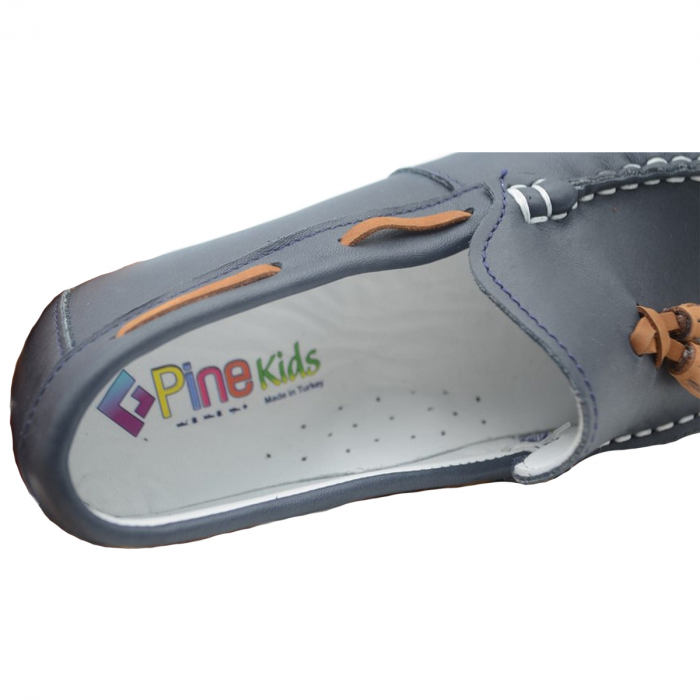 Mocasini ortopedici din piele pentru baieti Pine Kids PNK1-31, Bleumarin [4]