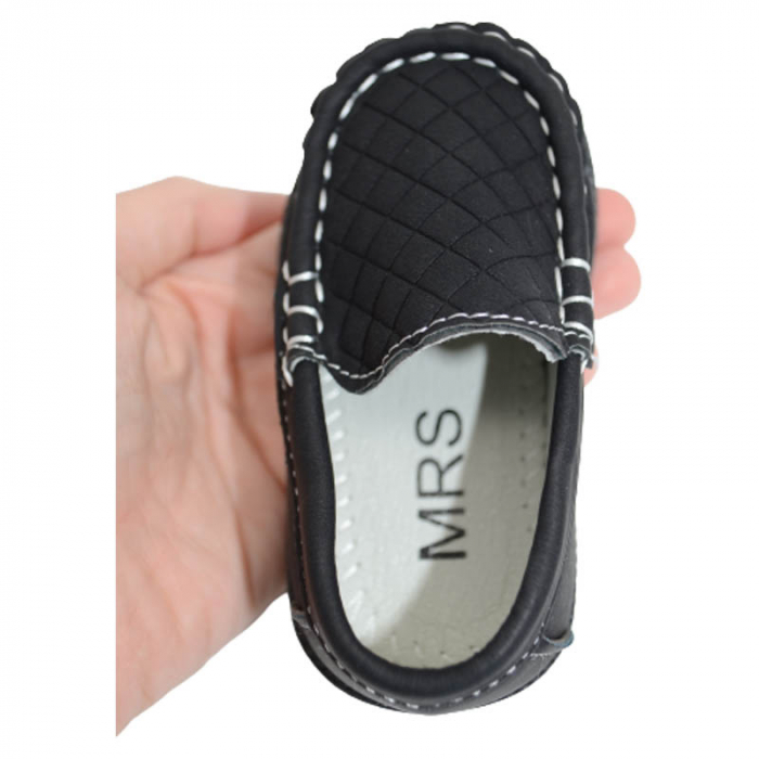 Mocasini pentru baieti MRS 88-2-N, Negru [4]