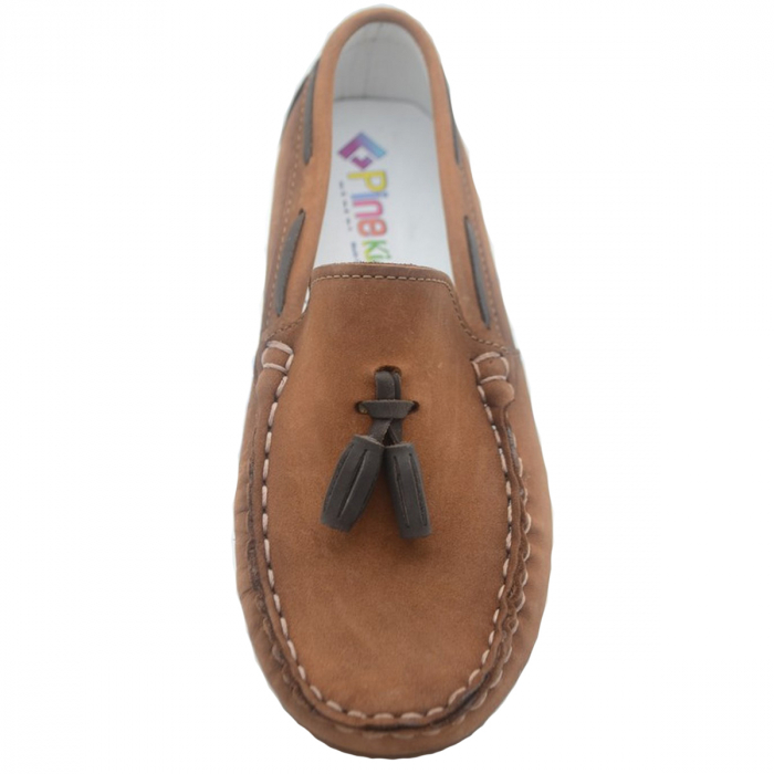 Mocasini ortopedici din piele pentru baieti Pine Kids PNK4-31, Maro [3]
