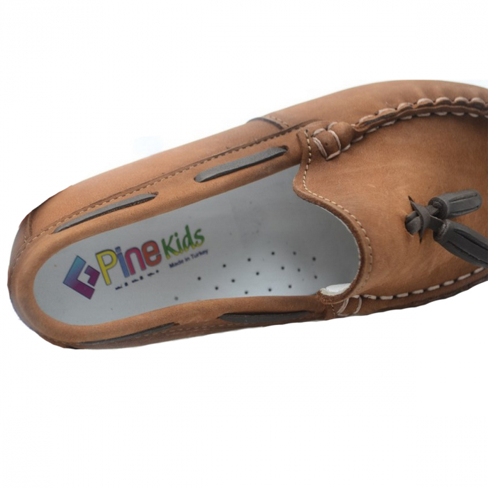 Mocasini ortopedici din piele pentru baieti Pine Kids PNK4-31, Maro [4]