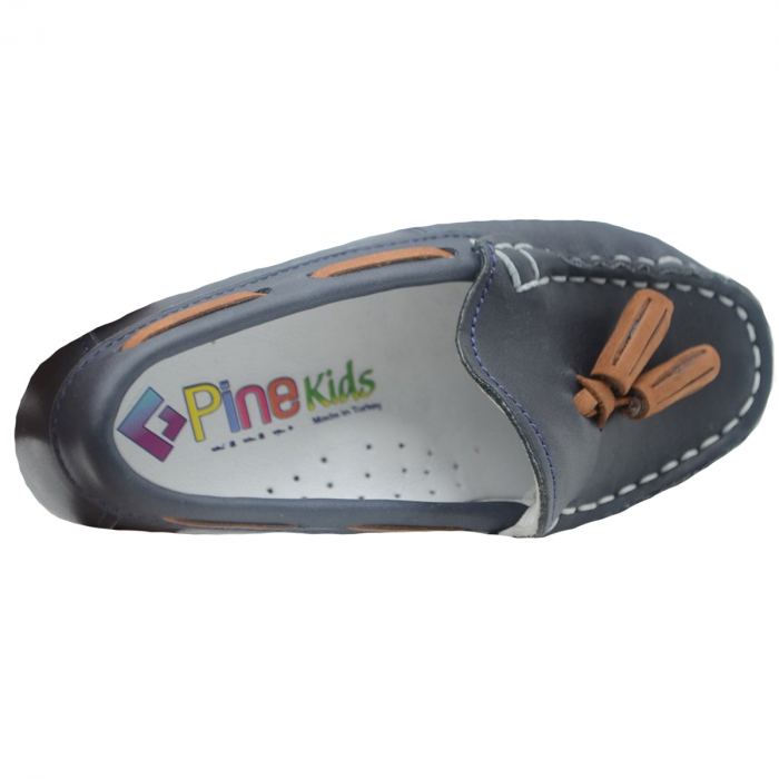 Mocasini ortopedici din piele pentru baieti Pine Kids PNK1-31, Bleumarin [5]