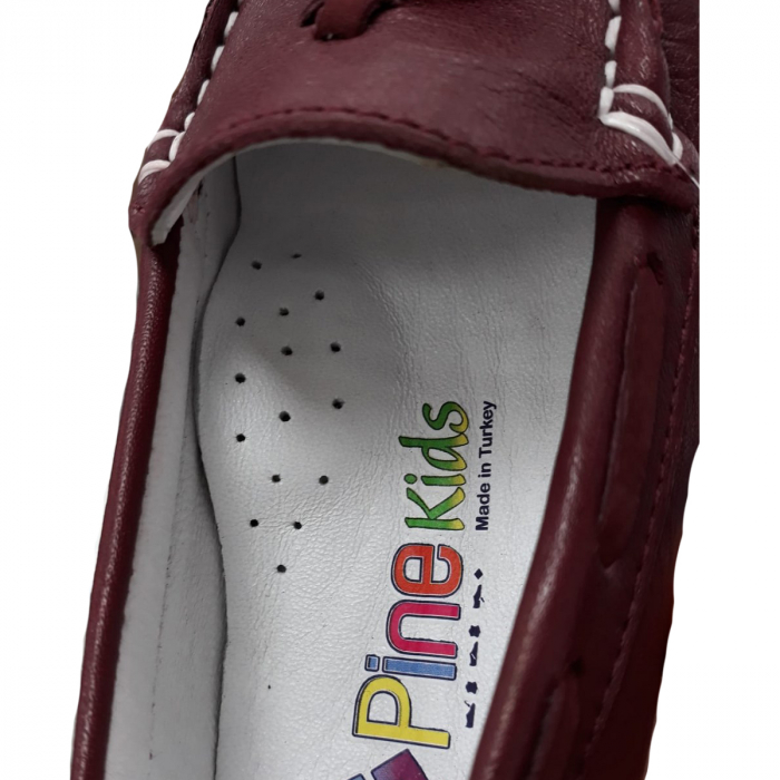 Mocasini ortopedici din piele pentru baieti Pine Kids PNK7-21, Visiniu [4]