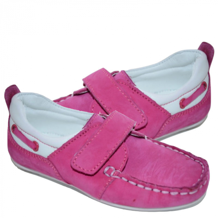 Mocasini ortopedici din piele pentru fete Pinky Pinky PPK12-30, Fucsia [3]