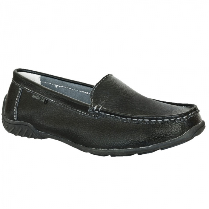 Mocasini pentru copii American Club 2014/A1-37, Negru [3]