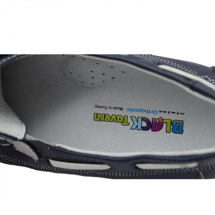Mocasini piele baieti Black Tavern BLKT2-B-31, Bleumarin [3]