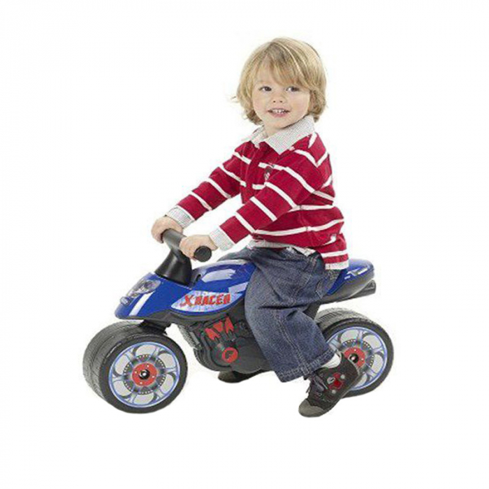 Motocicleta actionata cu picioarele pentru copii Moto Falk X-Racer 410AL, Albastru [2]
