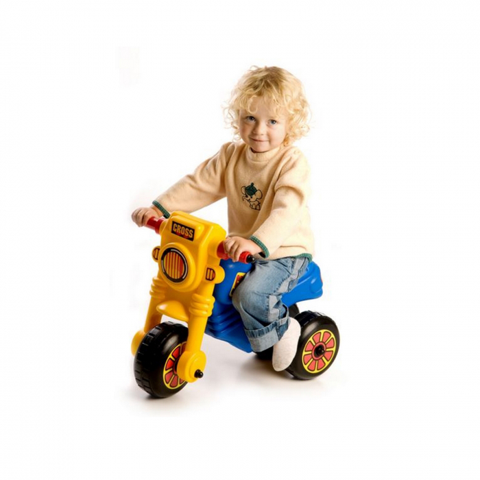 Motocicleta fara pedale pentru baieti Dohany Cross 111520, Albastru [2]