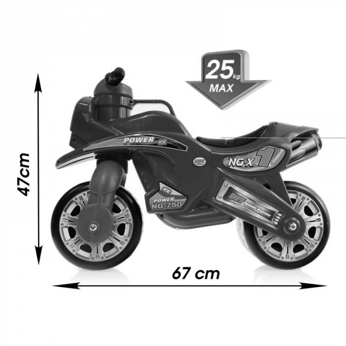 Motocicleta fara pedale pentru copii Midex NG-X MB1-826739, Rosu [7]