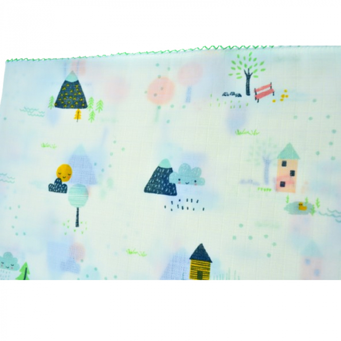 Muselina multifunctionala ideala pentru infasat 80 X 80 cm Mini Junior MSL-2, Alb [2]