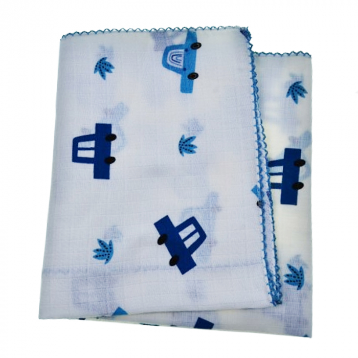 Muselina multifunctionala ideala pentru infasat 80 X 80 cm Mini Junior MSL-3, Alb [3]