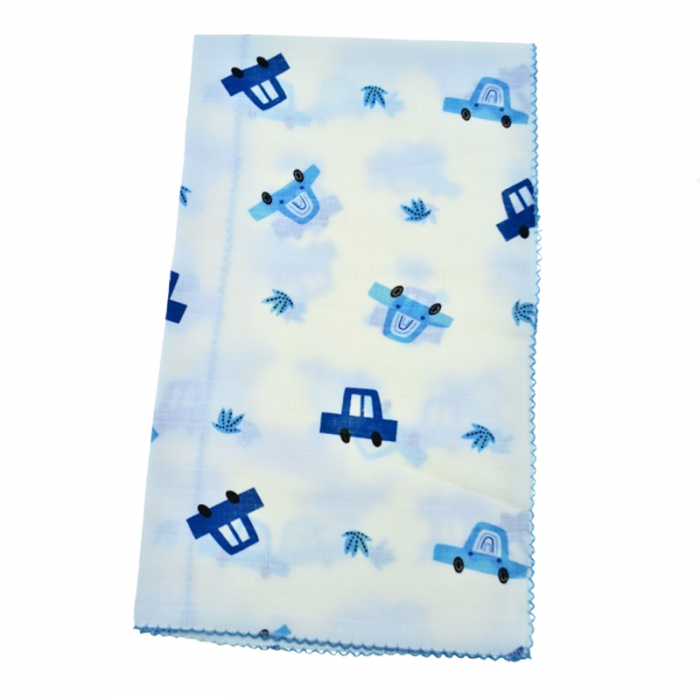 Muselina multifunctionala ideala pentru infasat 80 X 80 cm Mini Junior MSL-3, Alb [1]