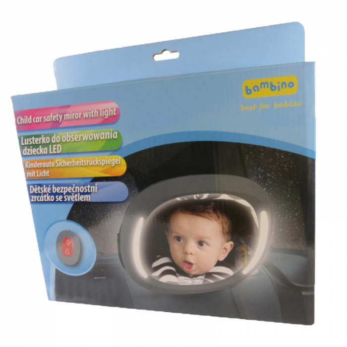 Oglinda auto cu LED si telecomanda Topgal Bambino 26-600N, Negru [6]
