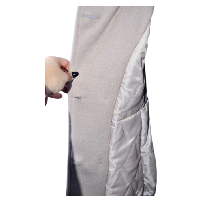 Palton elegant cu gentuta, pentru fete, Mini Junior PLT2810C-134, Crem [7]