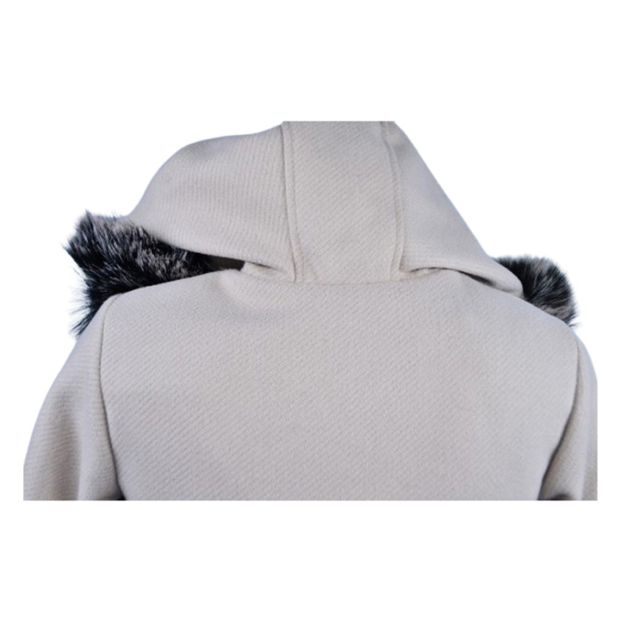 Palton elegant cu gentuta, pentru fete, Mini Junior PLT2810C2-92, Crem [6]