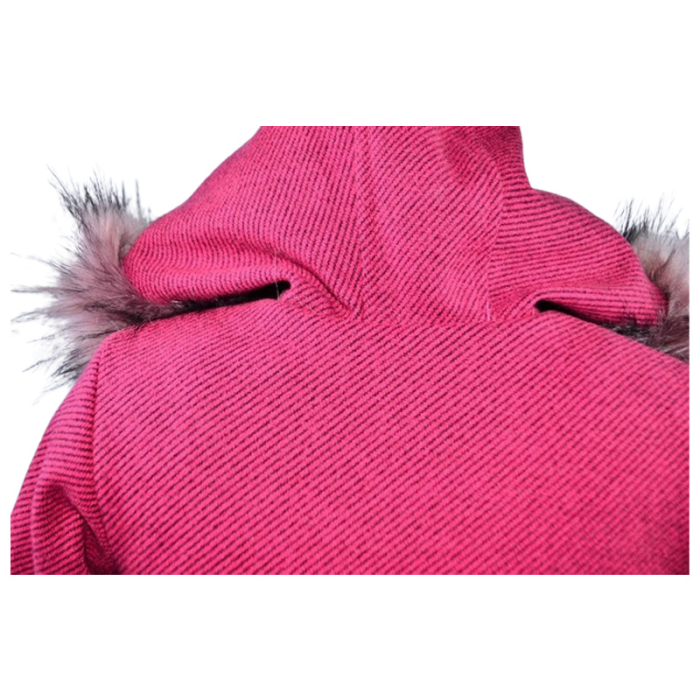 Palton elegant cu gentuta, pentru fete, Mini Junior PLT2810F-92, Fucsia [6]