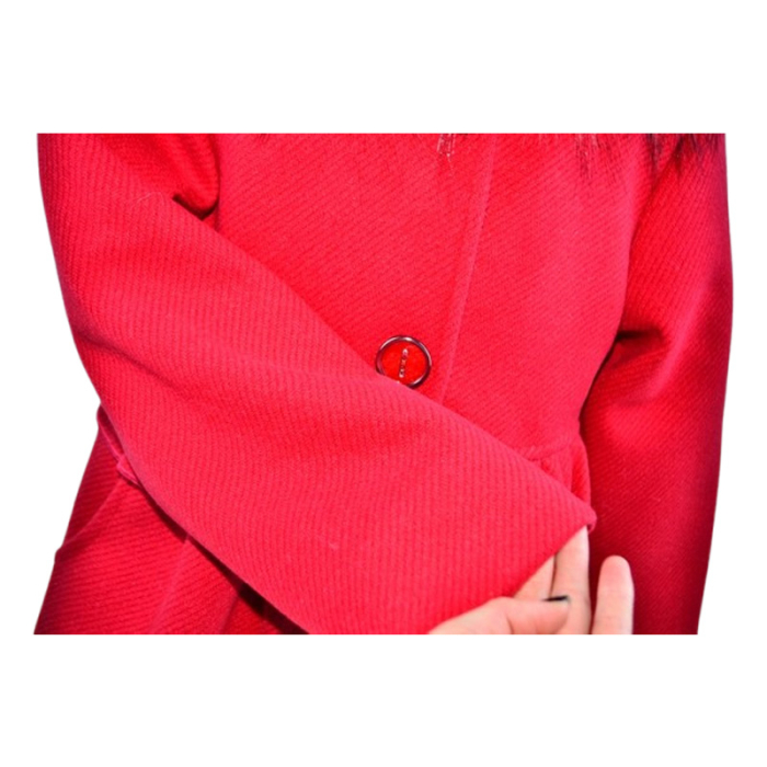 Palton elegant cu gentuta, pentru fete, Mini Junior PLT2810R2-92, Rosu [5]