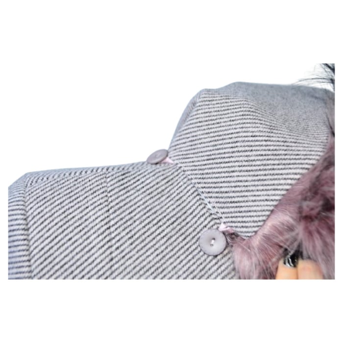 Palton elegant pentru fete, Mini Junior PLT2410G-140, Gri [7]