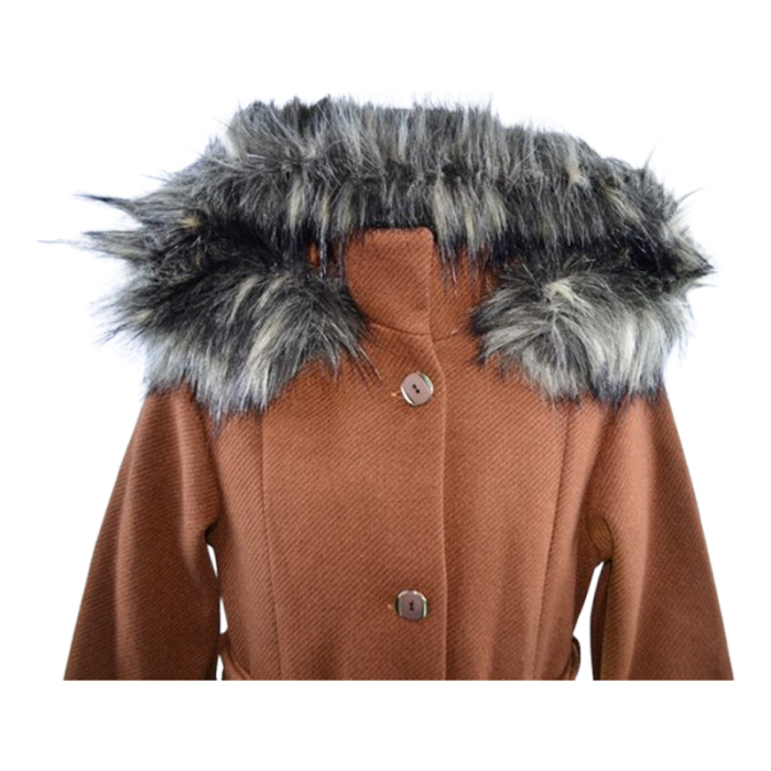 Palton elegant pentru fete, Mini Junior PLT2410M-140, Maro [3]