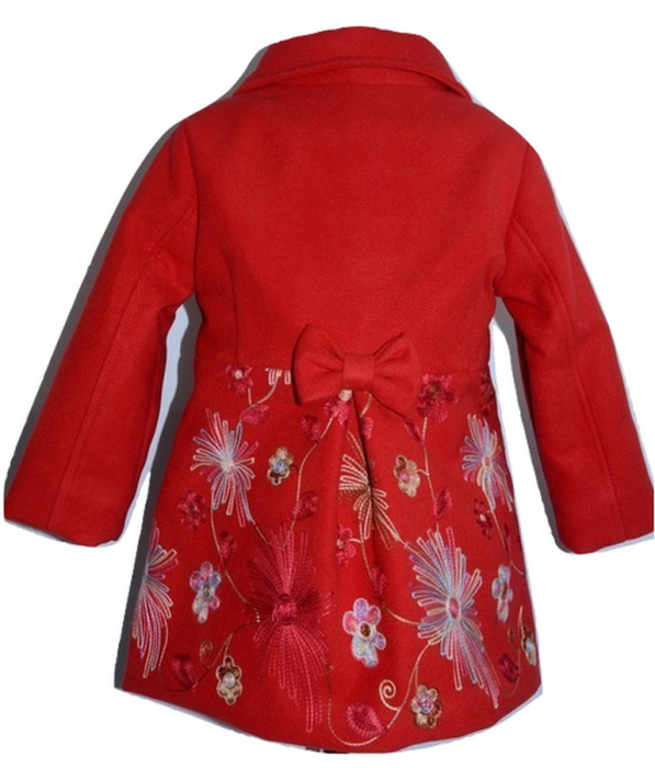 Palton elegant pentru fete Colibri PCL1-RO-74, Multicolor [2]
