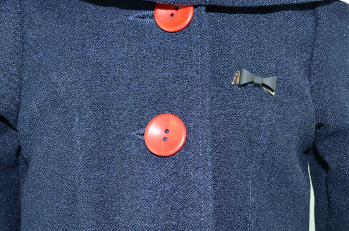 Palton elegant pentru fete Umbo UMB11-98, Bleumarin [2]