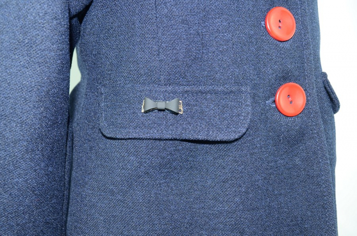 Palton elegant pentru fete Umbo UMB14-1-128, Bleumarin [3]