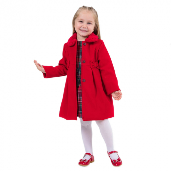 Palton pentru fete Mini Junior PLT-4607R, Rosu [1]