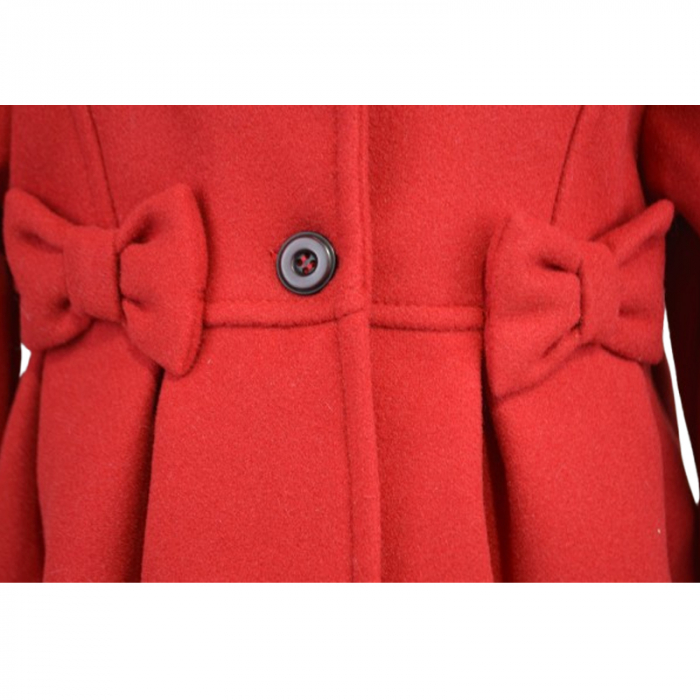 Palton pentru fete Mini Junior PLT-4607R, Rosu [4]