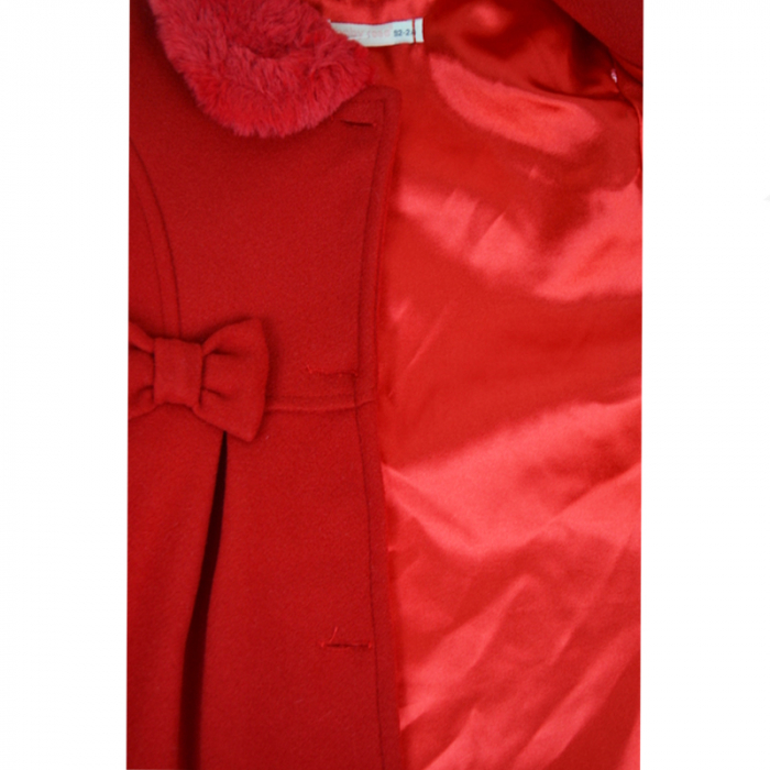 Palton pentru fete Mini Junior PLT-4607R, Rosu [5]