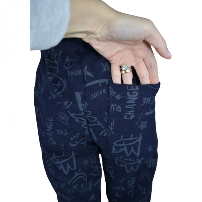 Pantaloni captusiti pentru baieti Maja P071123, Bleumarin [3]