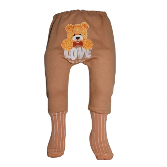 Pantaloni cu botosei pentru baieti Mini Junior PNT-MJ7, Maro [1]