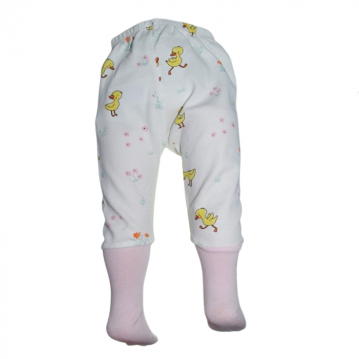 Pantaloni cu botosei pentru fete Mini Junior PNT-MJ11, Alb [2]