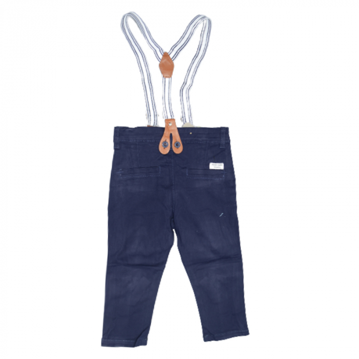 Pantaloni cu bretele pentru baieti Vitamins Baby PTL-05, Bleumarin [2]