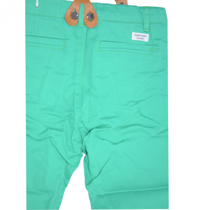 Pantaloni cu bretele pentru baieti Vitamins Baby PTL-07, Verde [4]