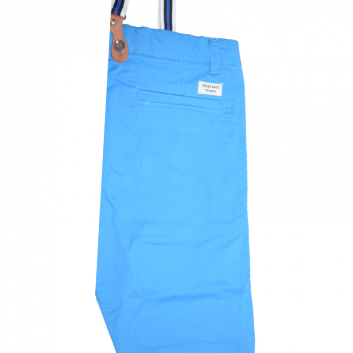 Pantaloni cu bretele pentru baieti Vitamins Baby PTL-08, Albastru [3]
